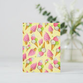 アイスクリームパターン ポストカード (スタンド正面)