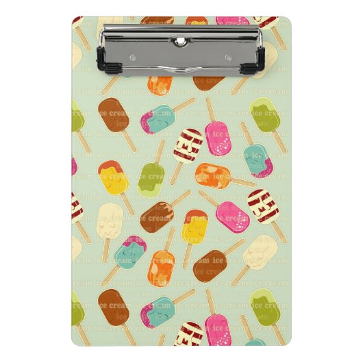 アイスクリームパターン ミニクリップボード (正面)