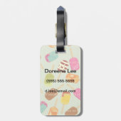 アイスクリームパターン ラゲッジタグ (裏面縦)