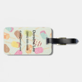アイスクリームパターン ラゲッジタグ (裏面横)