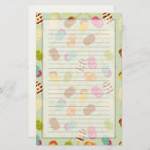 アイスクリームパターン 便箋 (正面/裏面)