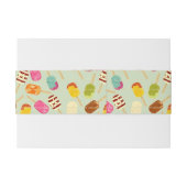 アイスクリームパターン 招待状ベリーバンド (裏面例)