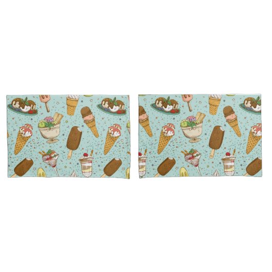 アイスクリームパターン 枕カバー (フロントセット)