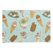アイスクリームパターン 枕カバー (正面右)
