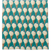 アイスクリームパピーパターン シャワーカーテン (正面)