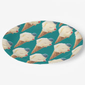 アイスクリームパピーパターン ペーパープレート (アングル)