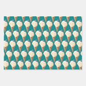 アイスクリームパピーパターン ラッピングペーパーシート (正面2)