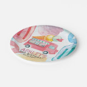 アイスクリームパーソナライズされたパーティー ペーパープレート (アングル)