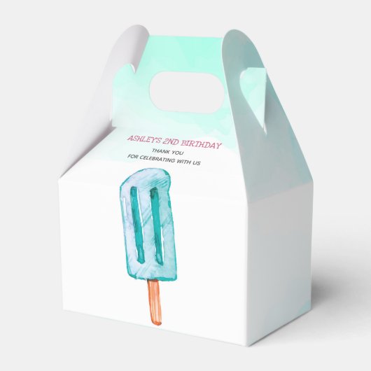 アイスクリームパーソナライズされた誕生日 フェイバーボックス (正面サイド)