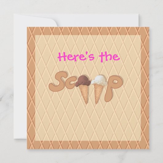 アイスクリームパーティの招待状お祝い 招待状 (裏面)