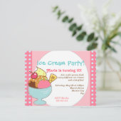 アイスクリームパーティの招待状 招待状 (スタンド正面)