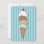 アイスクリームパーティの招待状 招待状 (裏面)