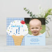 アイスクリームパーティの招待状 招待状 (スタンド正面)