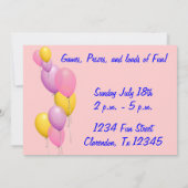 アイスクリームパーティの招待状 招待状 (裏面)