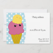 アイスクリームパーティの招待状 招待状 (裏面)