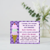 アイスクリームパーティの招待状 招待状 (スタンド正面)