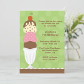 アイスクリームパーティの招待状 招待状 (スタンド正面)