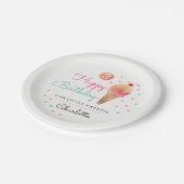 アイスクリームパーティーキッズパーティー紙プレート ペーパープレート (アングル)