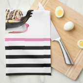 アイスクリームパーティーキッチンハンドタオル キッチンタオル (四つ折り)