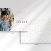 アイスクリームパーティーサンキューカード 招待状