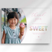 アイスクリームパーティーサンキューカード 招待状