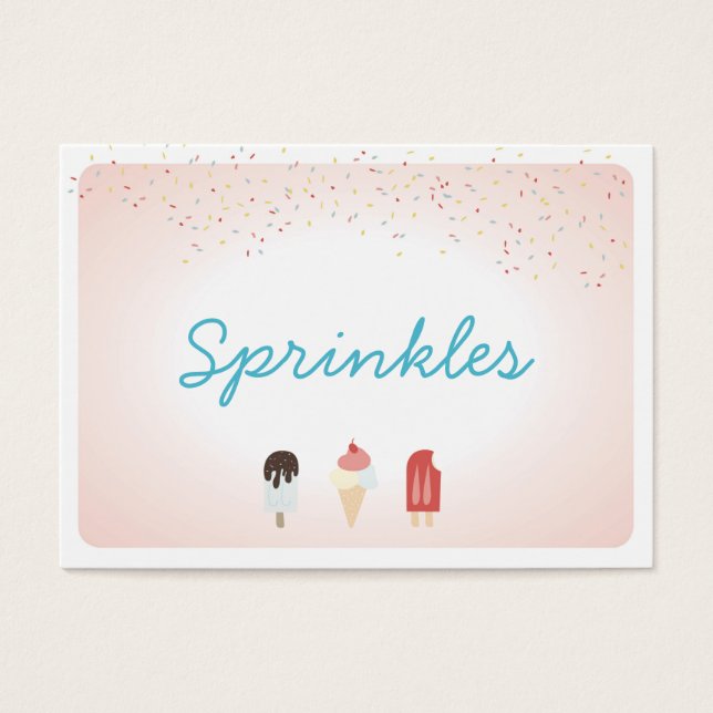 アイスクリームパーティーデザートビュッフェフードラベル (正面)