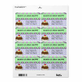 アイスクリームパーティーパステルスイートショップ ラベル (フルシート)