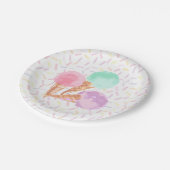 アイスクリームパーティープレート ペーパープレート (アングル)