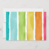 アイスクリームパーティー最初の誕生日写真 招待状 (裏面)