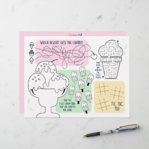アイスクリームパーティー活性シートランチョンマット 子供へ