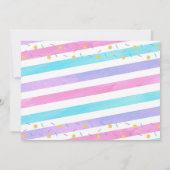 アイスクリームパーティー誕生日サンキューカード 招待状 (裏面)