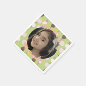 アイスクリームパーティー誕生日写真 スタンダードカクテルナプキン (角)