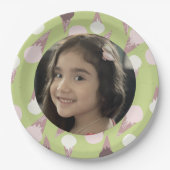 アイスクリームパーティー誕生日写真 ペーパープレート (正面)