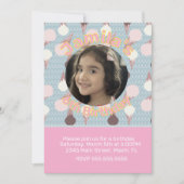 アイスクリームパーティー誕生日写真 招待状 (正面)