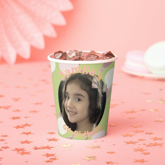 アイスクリームパーティー誕生日写真 紙コップ (インサイチュ)