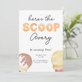 アイスクリームパーティー誕生日招待状 招待状 (スタンド正面)