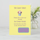 アイスクリームパーティー 招待状 (スタンド正面)