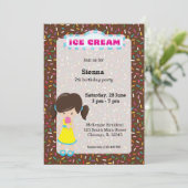 アイスクリームパーティー 招待状 (スタンド正面)