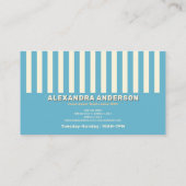 アイスクリームパーラストライプのー – とヴィンテージ 名刺 (裏面)