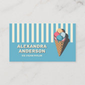 アイスクリームパーラストライプのー – とヴィンテージ 名刺 (正面)