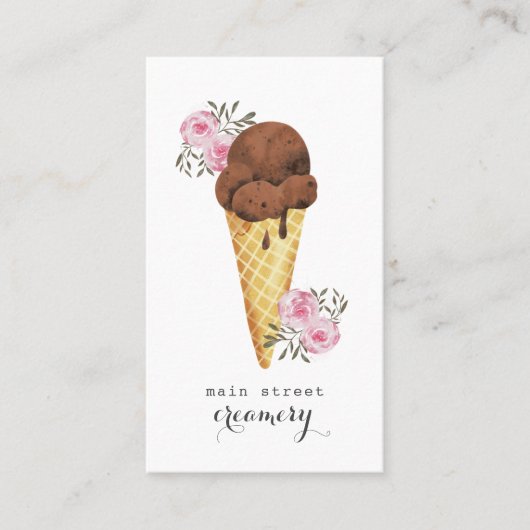 アイスクリームパーラークリーメリーウォーター色 名刺 (正面)