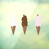 アイスクリームパーラーコーンの窓が離れない ウィンドウサイン (シート3)