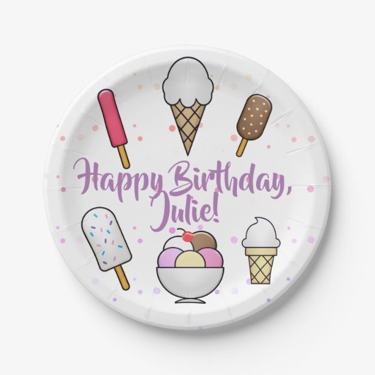 アイスクリームパーラードリーム ペーパープレート (正面)