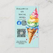 アイスクリームパーラーパーティーショップイベントフードバン 名刺 (裏面)