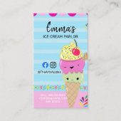 アイスクリームパーラーパーティーショップイベントフードバン 名刺 (正面)