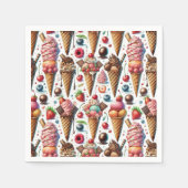 アイスクリームパーラーパーティー スタンダードカクテルナプキン (正面)