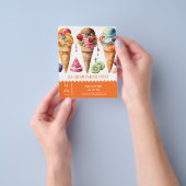 アイスクリームパーラーフライヤー チラシ (手)