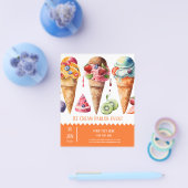 アイスクリームパーラーフライヤー チラシ (シングル)