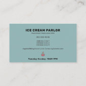 アイスクリームパーラーヴィンテージ 名刺 (裏面)