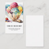 アイスクリームパーラー名刺 名刺 (正面/裏面)